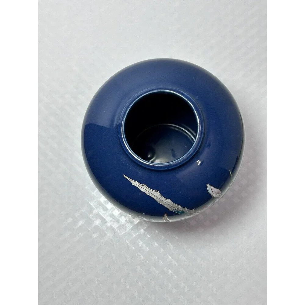 Vintage Shady Colbalt Blue Iris Ginger‎ Vase